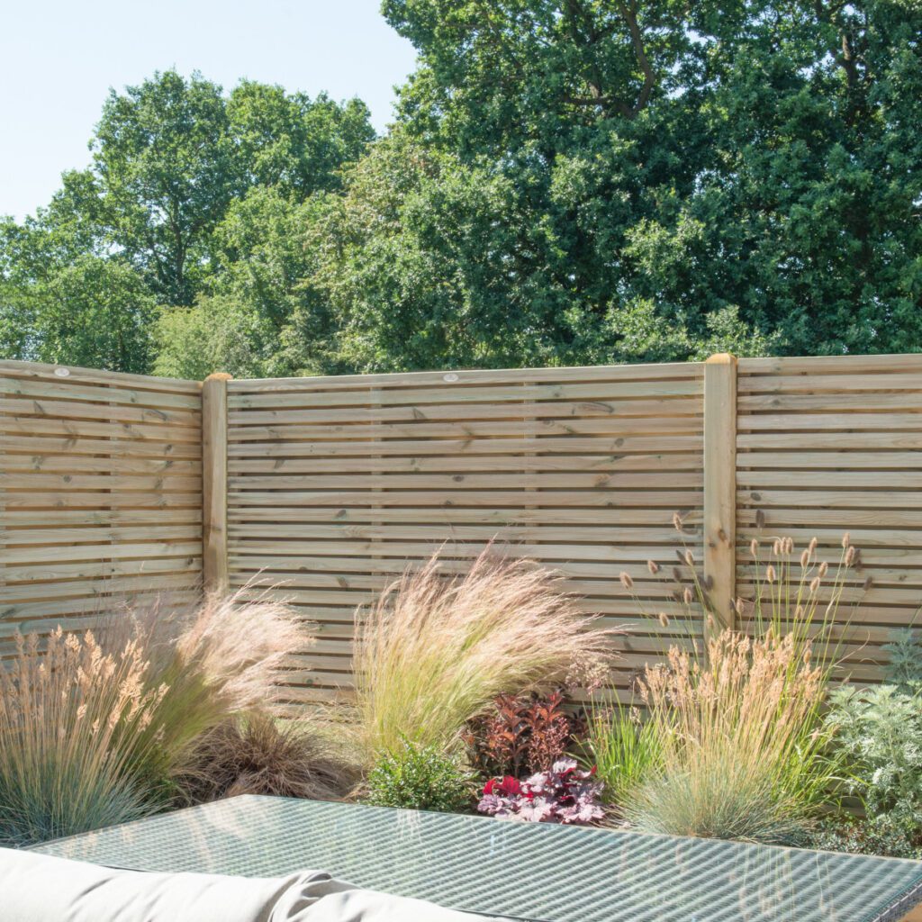 Forest Garden 1.8m x 1.5m Pressure Treated Contemporary Double Slatted Fence Panel  – Pack of 3 5013053173022 2
